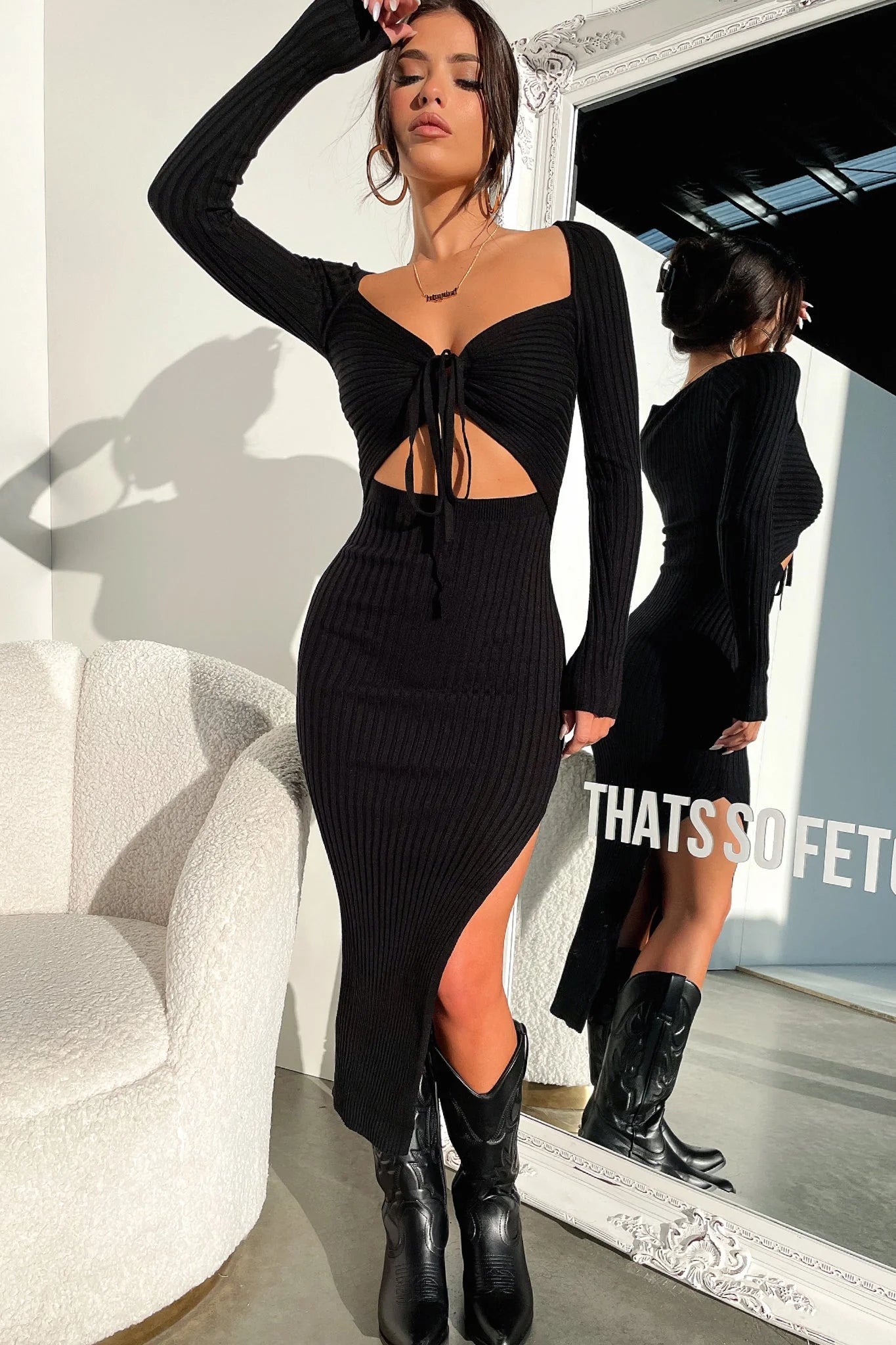 Julius Midi Dress - Black