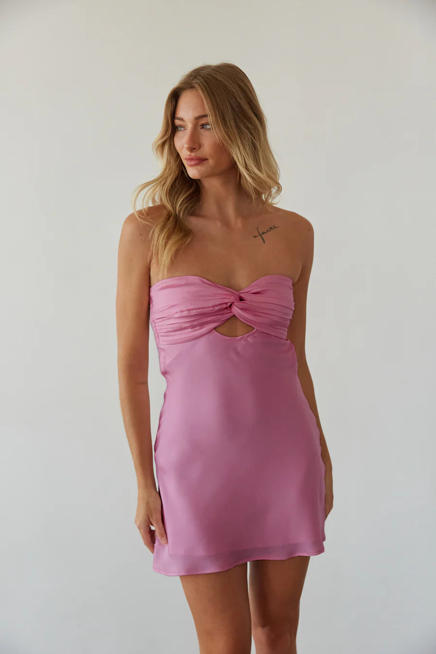 Kiara Keyhole Open Back Mini Dress