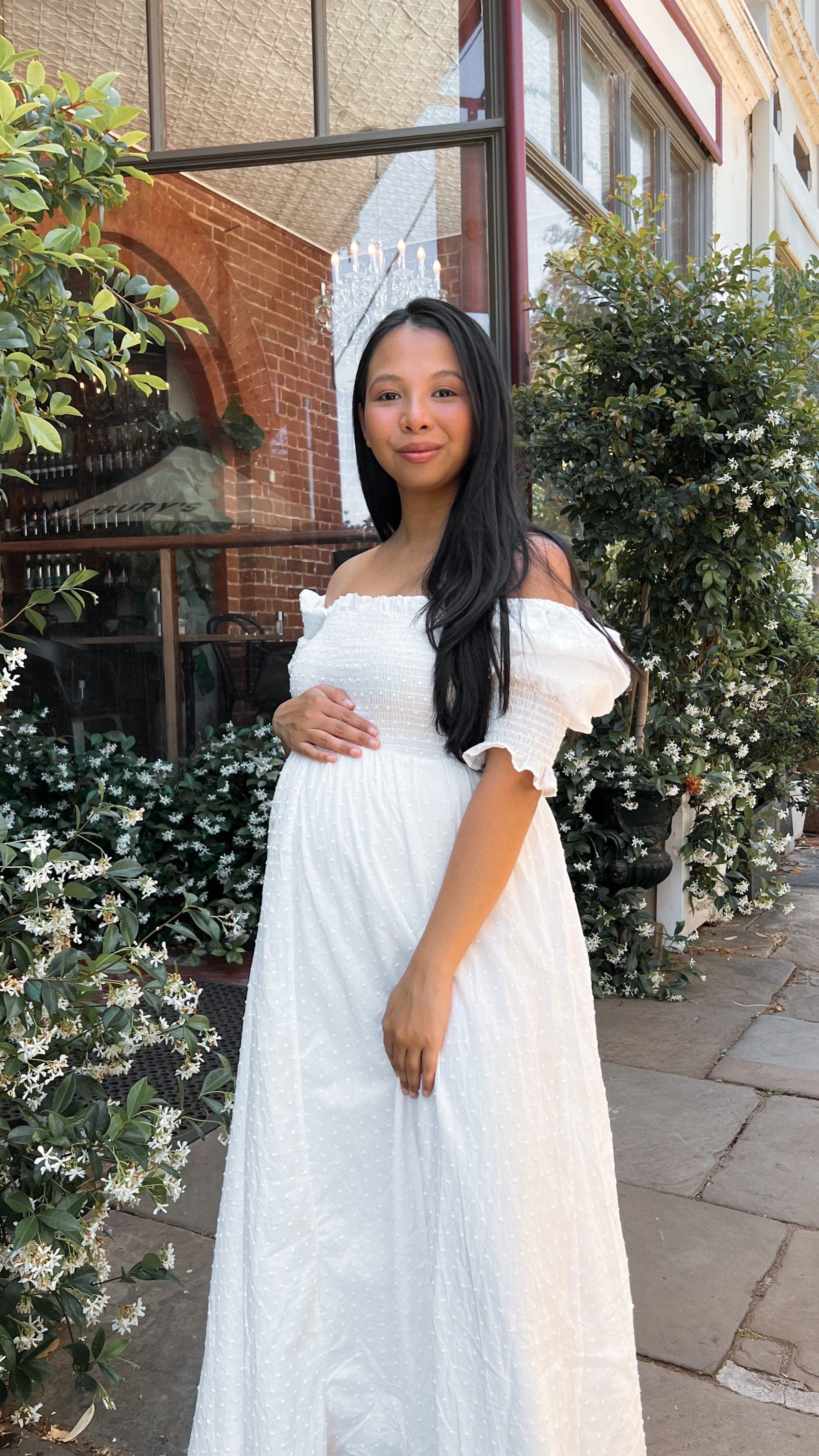 Cierra Midi Dress - White