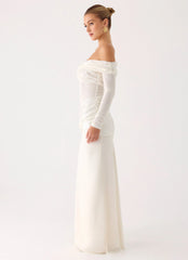 Over To You Sequin Maxi Dress - White