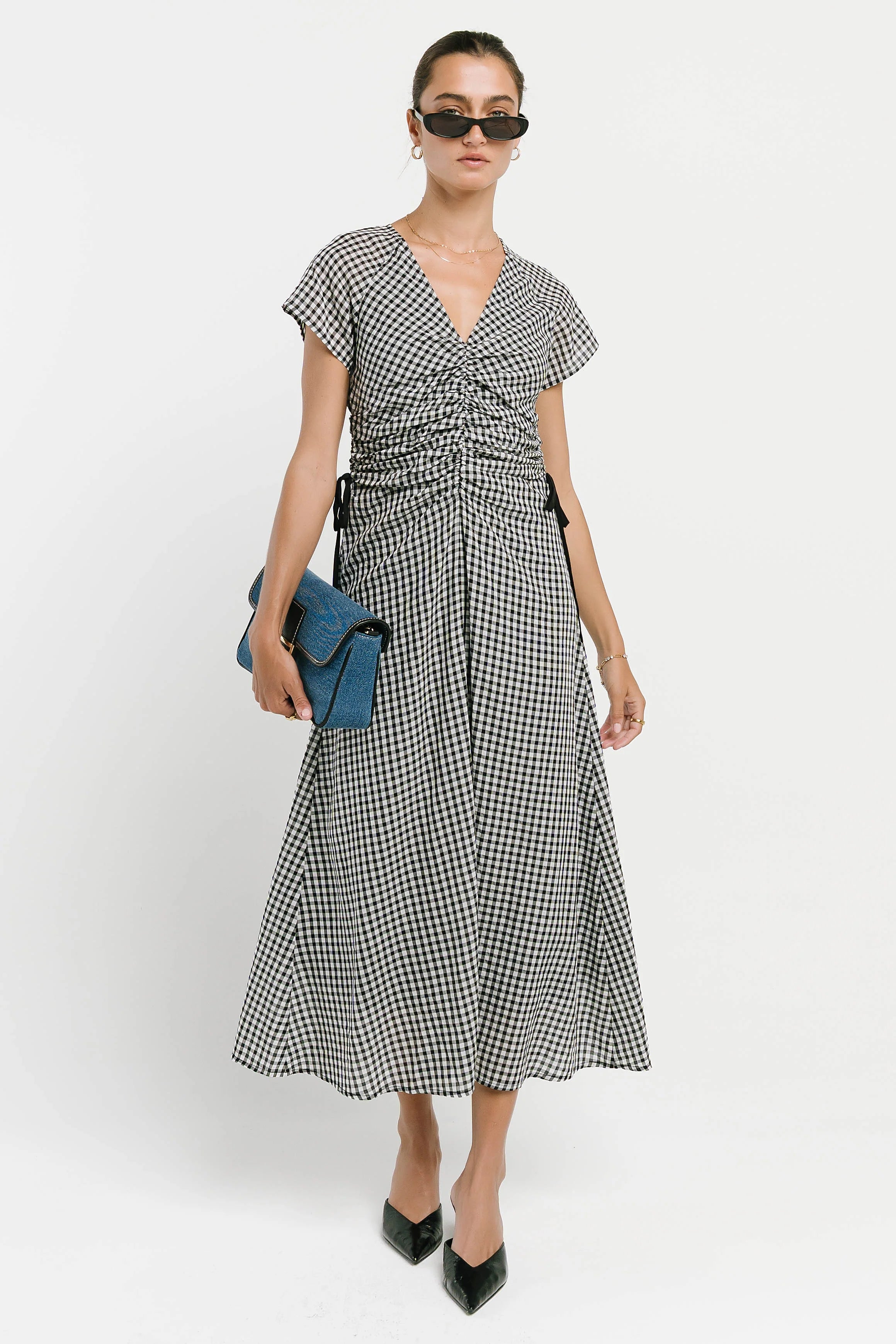 Jacqueline Gingham Midi Dress